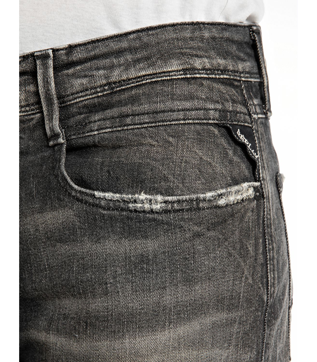 Aged Eco 5 year スーパースリムBRONNY パワーストレッチブラックデニム 詳細画像 ダークグレー 6